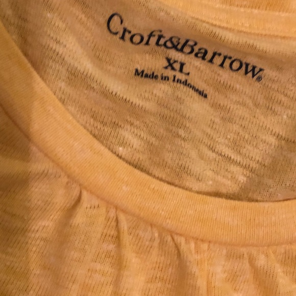 Women’s Yellow Classic Casual Summer Tops: Chaps, Croft & Barrow - Picture 4 of 5